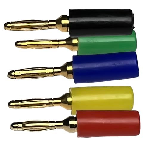 CESS 5-Colors 2mm Mini Banana Male Plug Jack Cable Connector (10 Pack) - Image 3