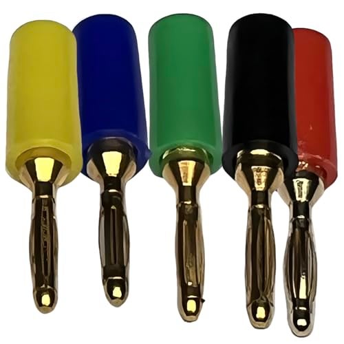 CESS 5-Colors 2mm Mini Banana Male Plug Jack Cable Connector (10 Pack) - Image 2