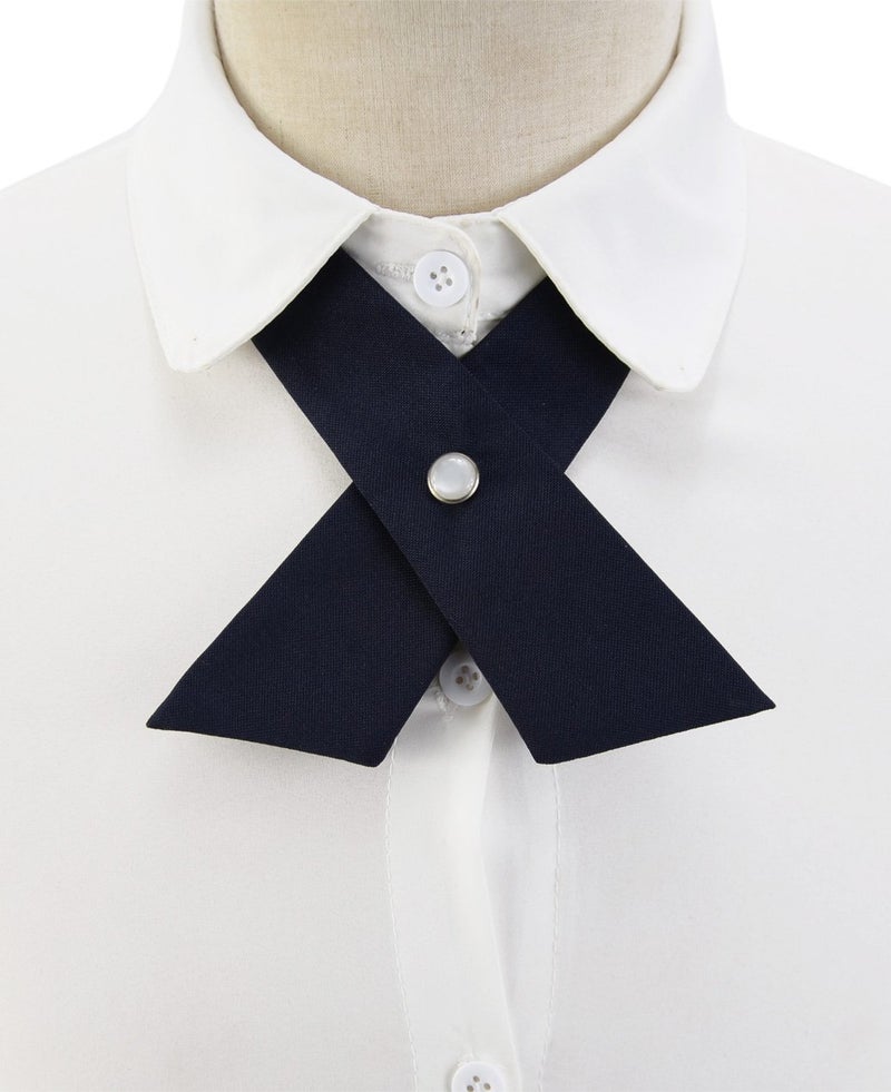 SYAYA Bow Tie for Women & Men, Cross Bowtie with Adjustable Elegant for JK Dresses & School Uniform & Graduation & Cosplay WB-T6 (Black) - Image 4