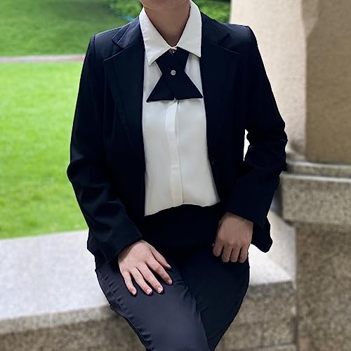SYAYA Bow Tie for Women & Men, Cross Bowtie with Adjustable Elegant for JK Dresses & School Uniform & Graduation & Cosplay WB-T6 (Black) - Image 2