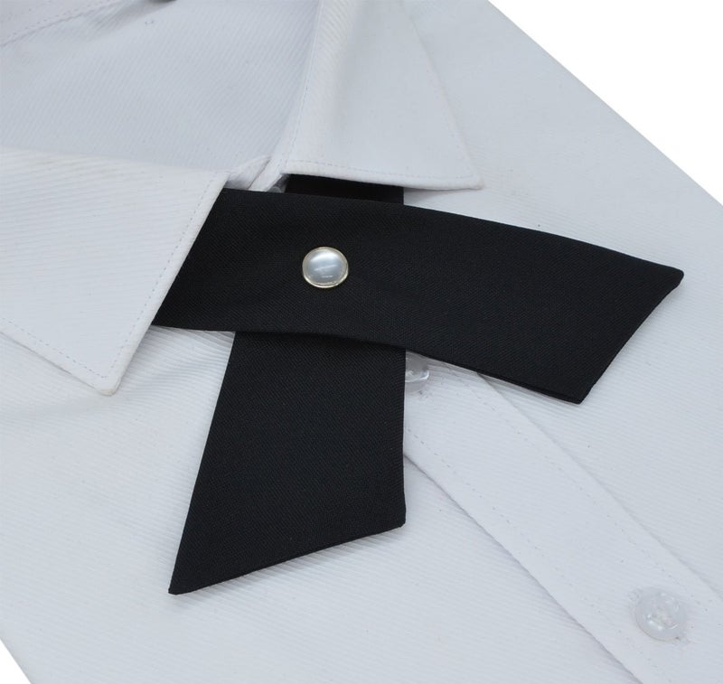 SYAYA Bow Tie for Women & Men, Cross Bowtie with Adjustable Elegant for JK Dresses & School Uniform & Graduation & Cosplay WB-T6 (Black) - Image 5