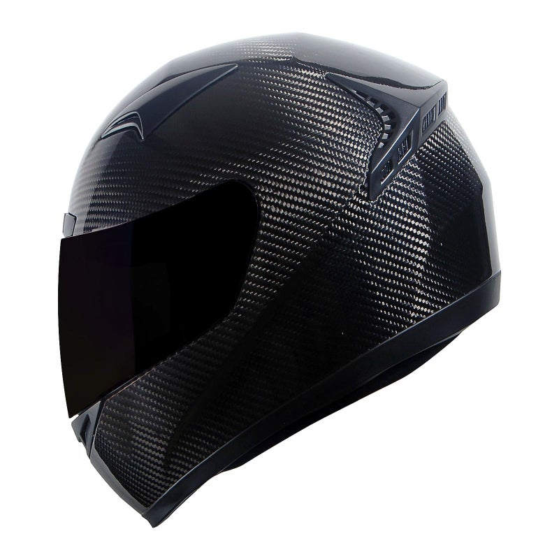 Genuine Carbon Fiber Motorcycle Street Bike Full Face Helmet Black HG335CaronFiber 32lb only