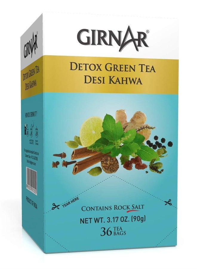 Girnar Green Tea Desi Kahwa (Detox Tea) - 36 Tea Bags X 2 Packs - Image 3