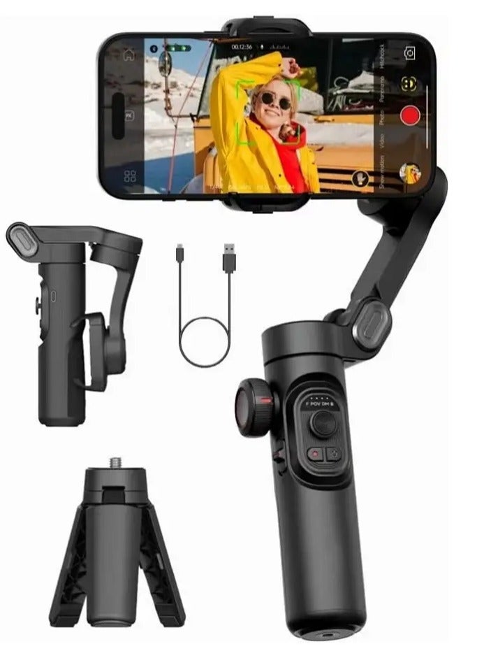 Phone Gimbal Stabiliser 3-Axis Smartphone Foldable Gimbal for Phone Gimble with Focus Wheel TikTok YouTube Vlog Stabiliser for iPhone & Android  - Image 1