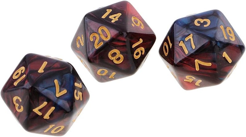 klarako 10pcs 20 Sided Dice D20 Polyhedral Dice for Game Dice  Red+Black, 16mm - Image 3