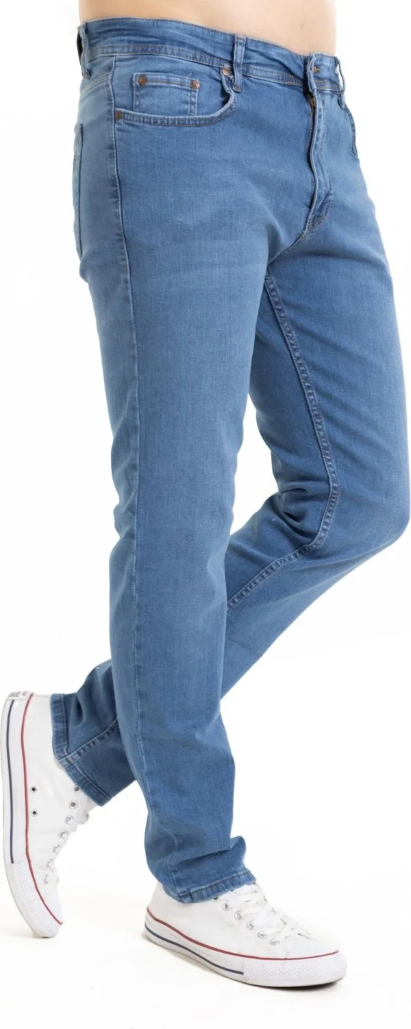 موتلو سيتي New Season Men's Four Seasons Lycra Regular Full Mold Straight Leg Zippered Jeans 720