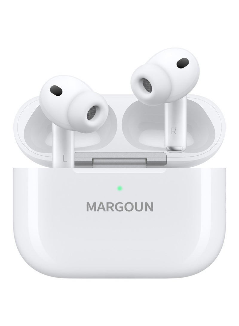 MARGOUN Wireless Earbuds Pro 2 (2rd Generation) 2022 with Active Noise Cancelation ANC , Adaptive Transparency and 30-Hour Battery Life for Apple iPhone 15 Pro Max - White White-15PM - Image 3