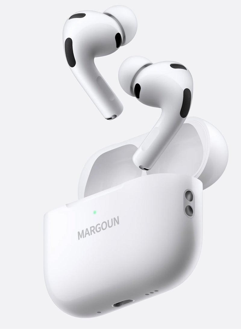 MARGOUN Wireless Earbuds Pro 2 (2rd Generation) 2022 with Active Noise Cancelation ANC , Adaptive Transparency and 30-Hour Battery Life for Apple iPhone 15 Pro Max - White White-15PM - Image 5