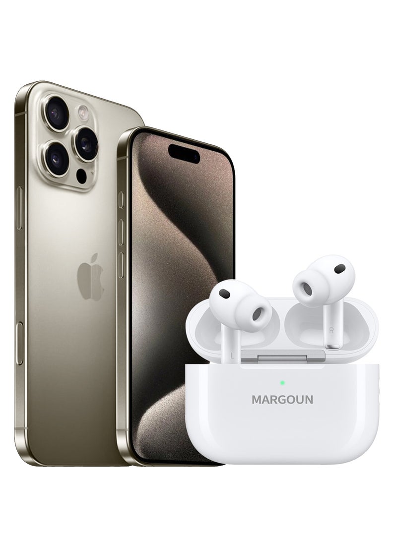 MARGOUN Wireless Earbuds Pro 2 (2rd Generation) 2022 with Active Noise Cancelation ANC , Adaptive Transparency and 30-Hour Battery Life for Apple iPhone 15 Pro Max - White White-15PM - Image 2