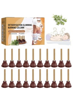 CMGTYYD 20Pcs Moxibustion Gathering Energy Burning Column,Moxibustion Stick for Cervical Spondylosis,Periarthritis Shoulder,Neck, Pain Waist and Legs,Natural Chinese Herbal Mugwort Moxibustion Wormwood  - Image 1