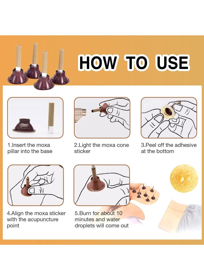 CMGTYYD 20Pcs Moxibustion Gathering Energy Burning Column,Moxibustion Stick for Cervical Spondylosis,Periarthritis Shoulder,Neck, Pain Waist and Legs,Natural Chinese Herbal Mugwort Moxibustion Wormwood  - Image 5