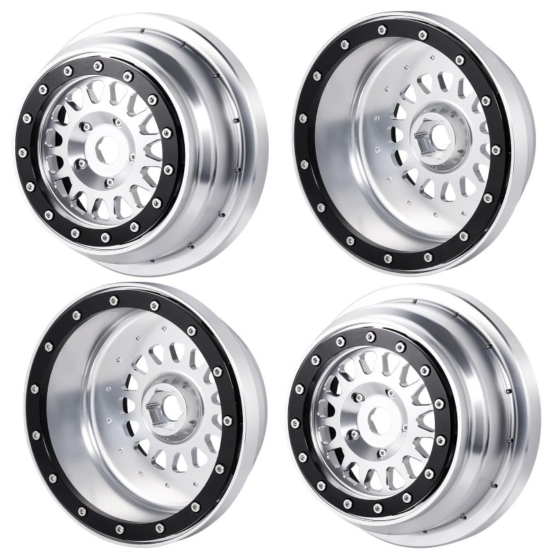 RCLIONS 16th CNC Aluminium RC Car Beadlock Wheel Rims 4PCS for 16 LOSI Super Baja Rey 20 Big Rey Upgrades Parts - Image 3