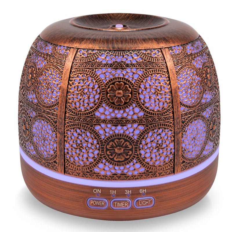 ARVIDSSON 500ml Essential Oil Diffuser Metal Diffusers for Essential Oils Aromatherapy Oil Diffuser for Large Room Color Changing Mood Light Mist Timer Setting Gift for Women - Image 3