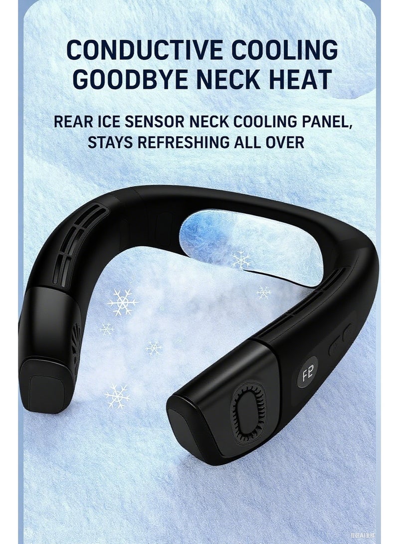 SahlTech Neck Air Conditioner - Portable Bladeless Neck Fan with Cooling · 360° Up-Down Airflow · 3-Speed LED Display · USB Recharge · Indoor/Outdoor Travel - Image 5