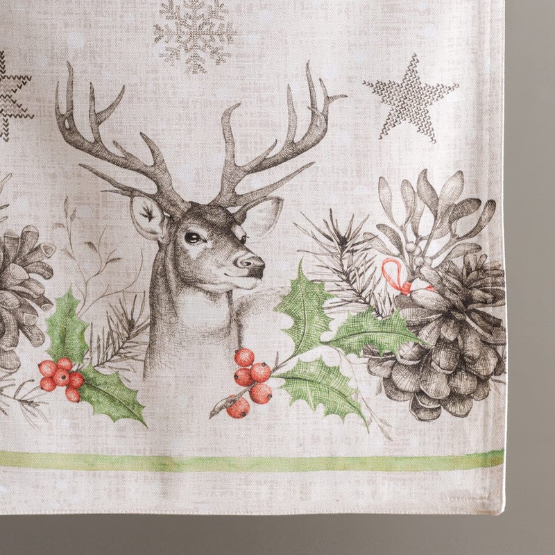 Maison d' Hermine Tablerunners 100% Cotton Table Runner Decorative Table Cover for Mothers Day  Home  Kitchen  Dining & Camping  Christmas Dew (Double Layer) - Thanksgiving/Christmas (14.50""x108"") - Image 4