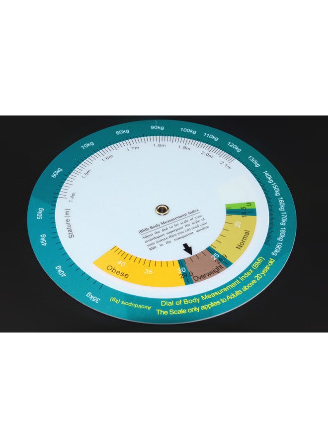 Disease Control BMI Body Mass Index Health Large Turntable Bmi Turntable Height And Weight Wall-mounted Measurement Quick Look-up Table-Model:BMI Turntable MS10 - Image 3