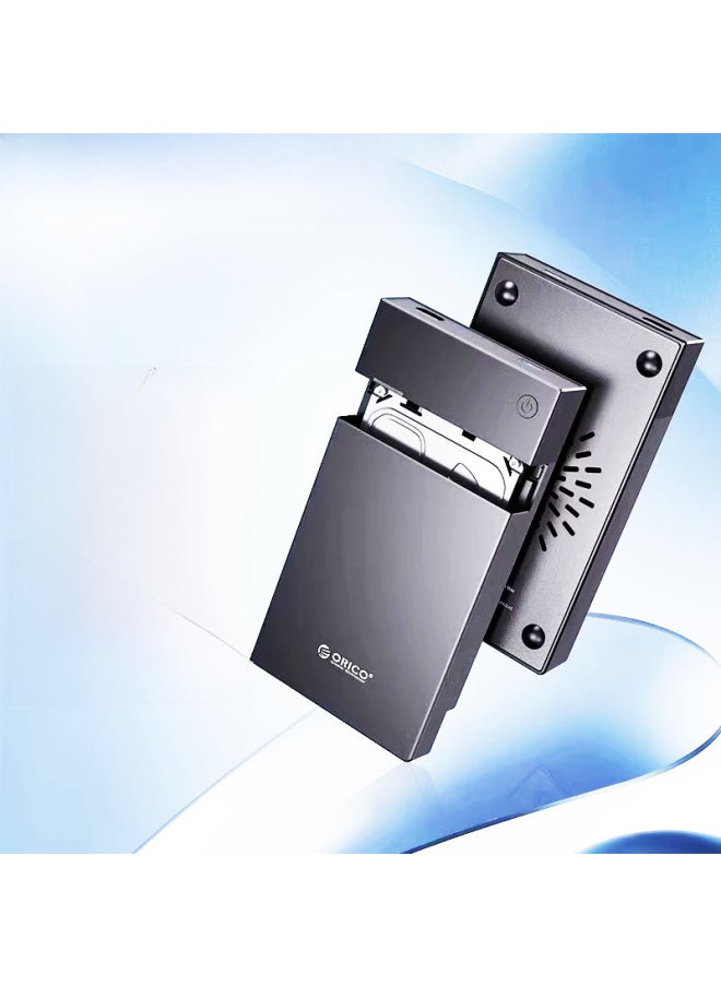 Generic - Hard Disk Box 3.5-inch SATA Serial Port Aluminum Alloy Mobile Mechanical Hard Disk Shell External 3.5-inch Hard Disk Box-Color:-5Gbps Multi-country Certification Built-in Power Supply-reject Inferior - Image 1