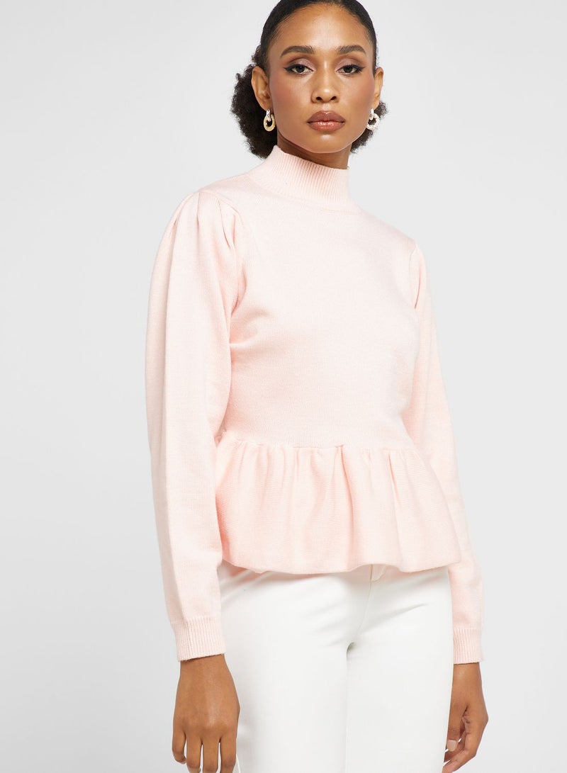 ELLA Peplum Detail Sweater  - Image 1