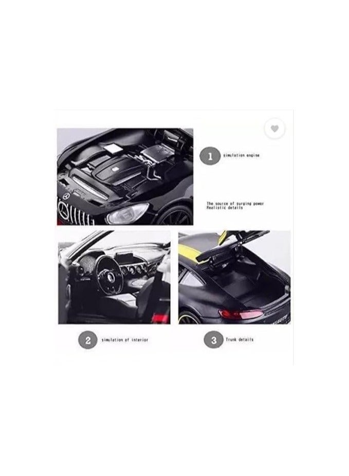 نموذج سيارة مرسيدس AMG GT مصنوع من خليط معدني ساخن مقاس 1:32 ألعاب سيارات معدنية للأطفال - Image 3