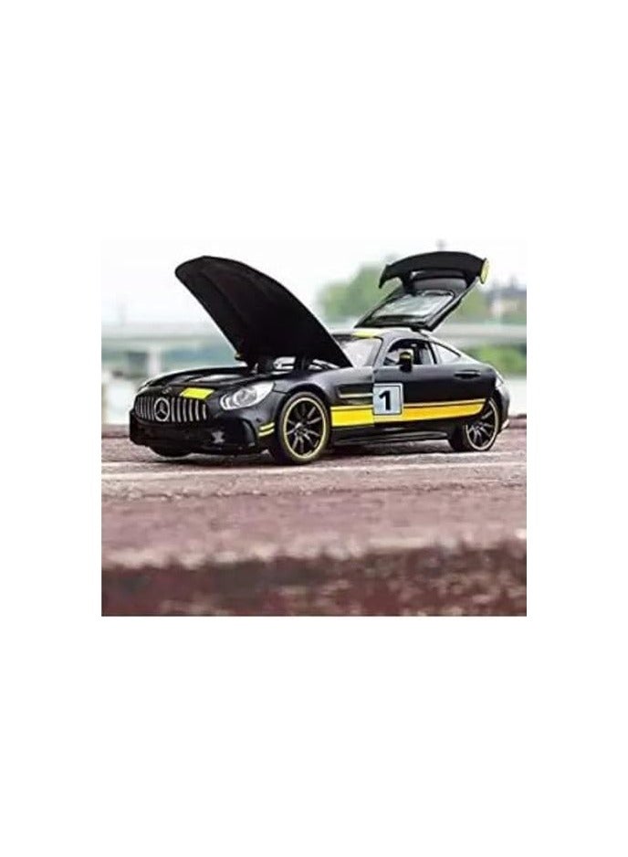 نموذج سيارة مرسيدس AMG GT مصنوع من خليط معدني ساخن مقاس 1:32 ألعاب سيارات معدنية للأطفال - Image 4