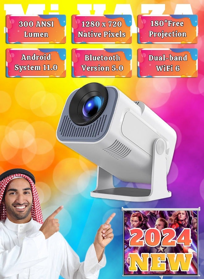 مي فازا جهاز عرض محمول عالي الدقة - يدعم 4K - جهاز عرض ذكي مزود بشبكة واي فاي ثنائية النطاق 5G وبلوتوث 5.0 - مسرح منزلي متنقل - متوافق مع Android/iOS/Windows/TV Stick/HDMI/USB - Image 2