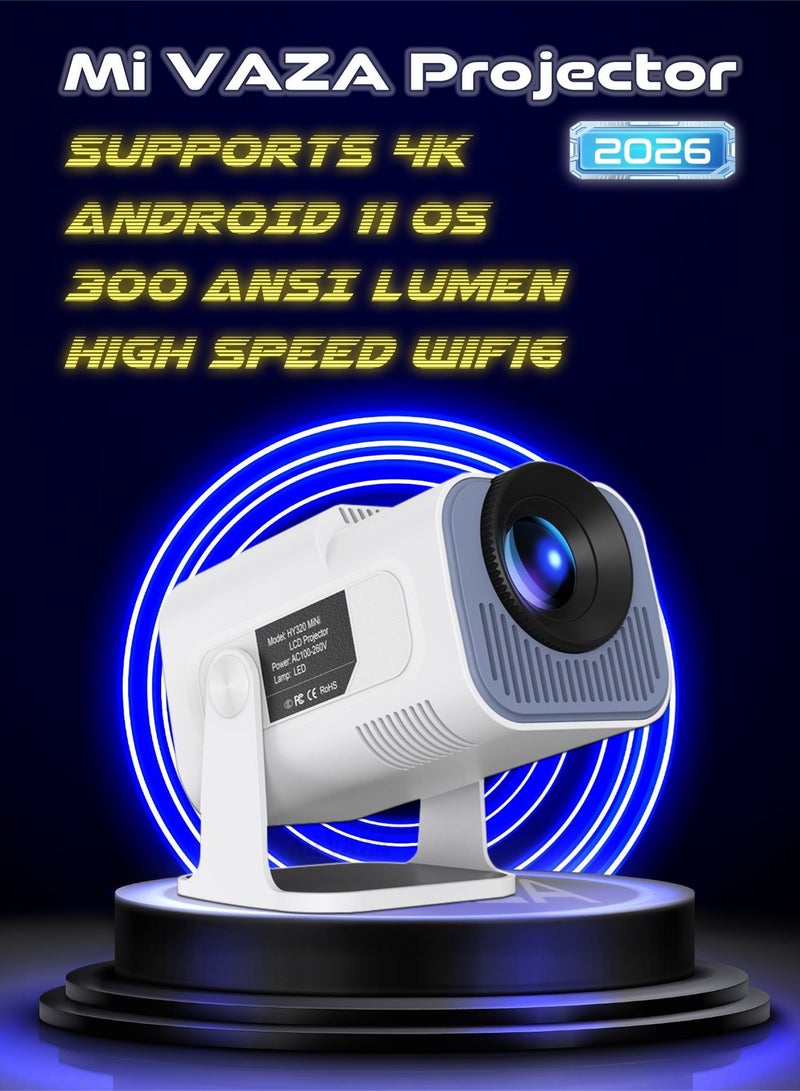 Mi VAZA Portable HD Projector - Support 4K - Smart Projector with 5G Dual-band Wifi and Bluetooth 5.0 - Mobile Home Theater - Compatible With Android/iOS/Windows/TV Stick/HDMI/USB - Image 1