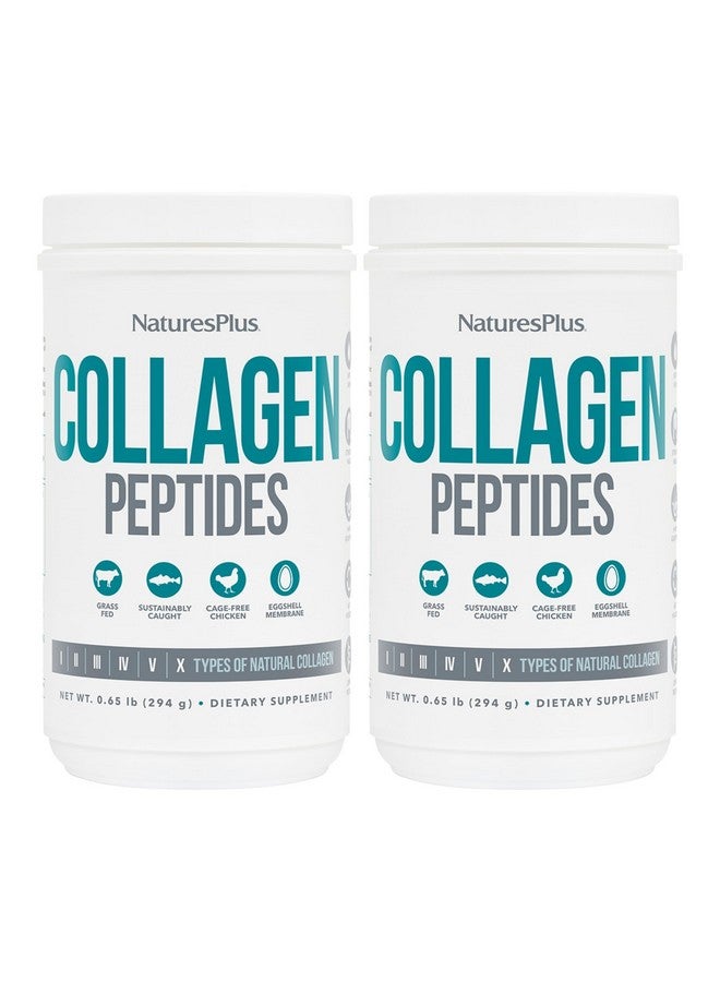 NaturesPlus Natures Plus Collagen Peptides - 0.65 lbs Powder, Pack of 2 - Hair, Skin, Nail & Joint Health, Immune System Support - Non-GMO, Gluten Free - Up to 56 Total Servings - Image 1