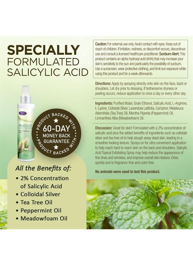 Life-flo Life-Flo Salicylic Acid Spray | Topical Exfoliating Spray | 2% Salicylic Acid for Skin, Fine Lines, Wrinkles, Acne | 8 oz  - Image 2