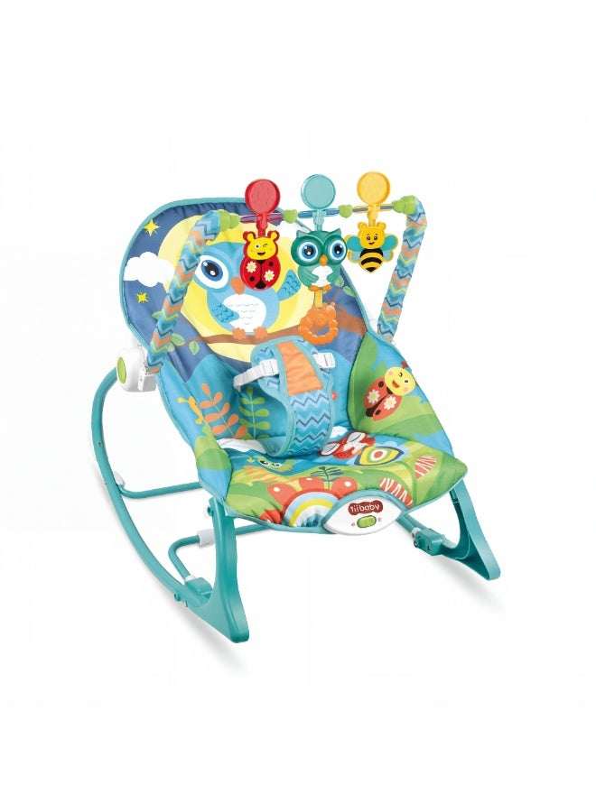 3-in-1 Infant to Toddler Rocking Chair - Heavy Duty Metal Frame, Waterproof Fabric, Music & Soothing Vibrations - Up to 18kg