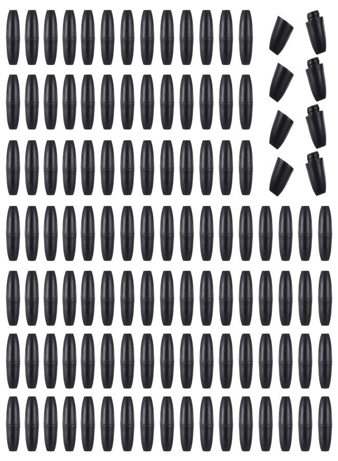 Ymapinc 100Pcs Breakaway Lanyard Clasp Plastic Break Away Clasps for Necklace Bracelets Lanyards DIY Crafts Black Safety Barrel Connectors for Jewelry Making (24mm) - Image 1