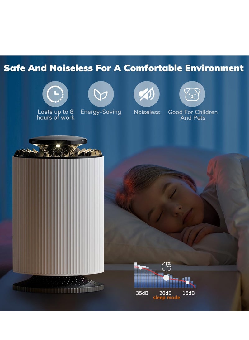 SYOSI Mini Air Purifier Small Air Purifier for Home Bedroom with Light and Two Speeds Activated Carbon Hepa Air Purifiers for Filters Out Pollen Dust and Pet Allergies Ideal for Bedroom  - Image 5