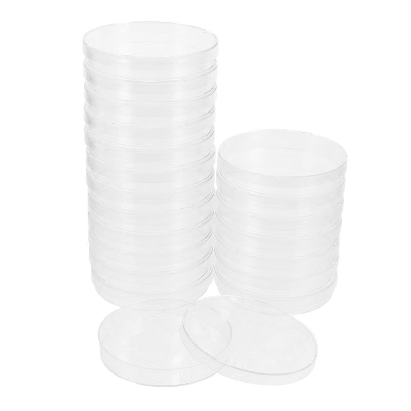 20 Pcs Clear Agar Petri Dishes With Lids For Cell Culture Laboratory Research - Image 2