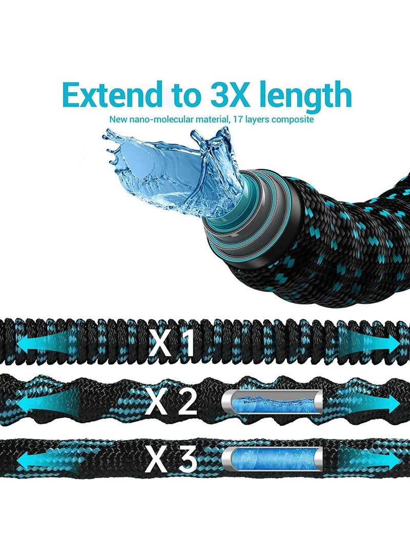 general 75 ft Expandable Garden Hose - All New 2026 Retractable Water Hose with 3/4" Solid Brass Fittings, Extra Strength Fabric - Flexible Expanding Hose with 10 Pattern Spray Nozzle - Image 3