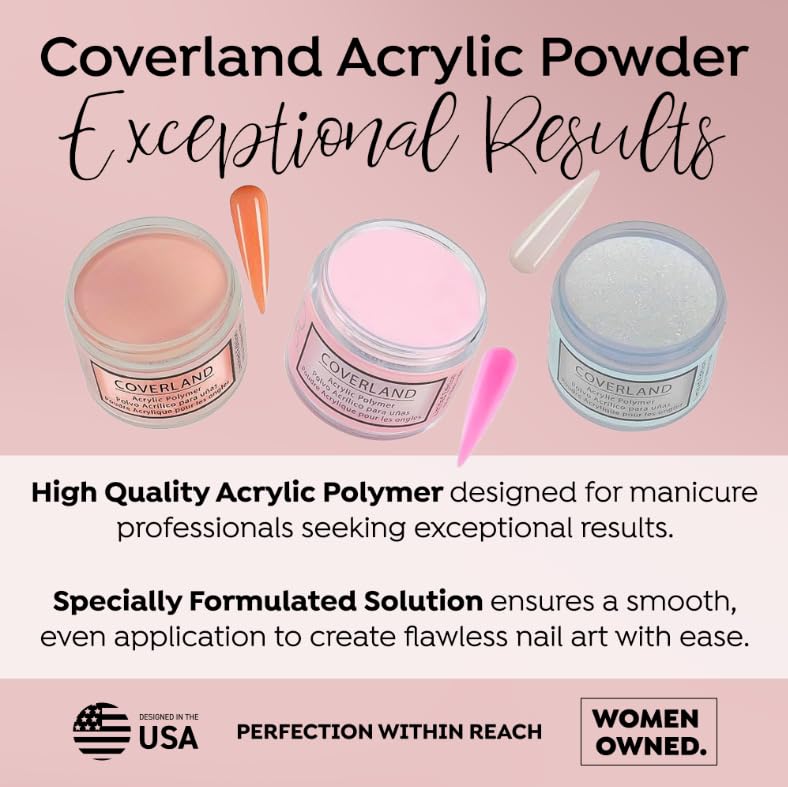 Tones Coverland Acrylic Nail Powder "Pink Sorbet" - Limited Edition Acrylic Powder for Nail Design, Sculpting, and Masking Nail Bed Imperfections - (1.5 Oz) - Image 4