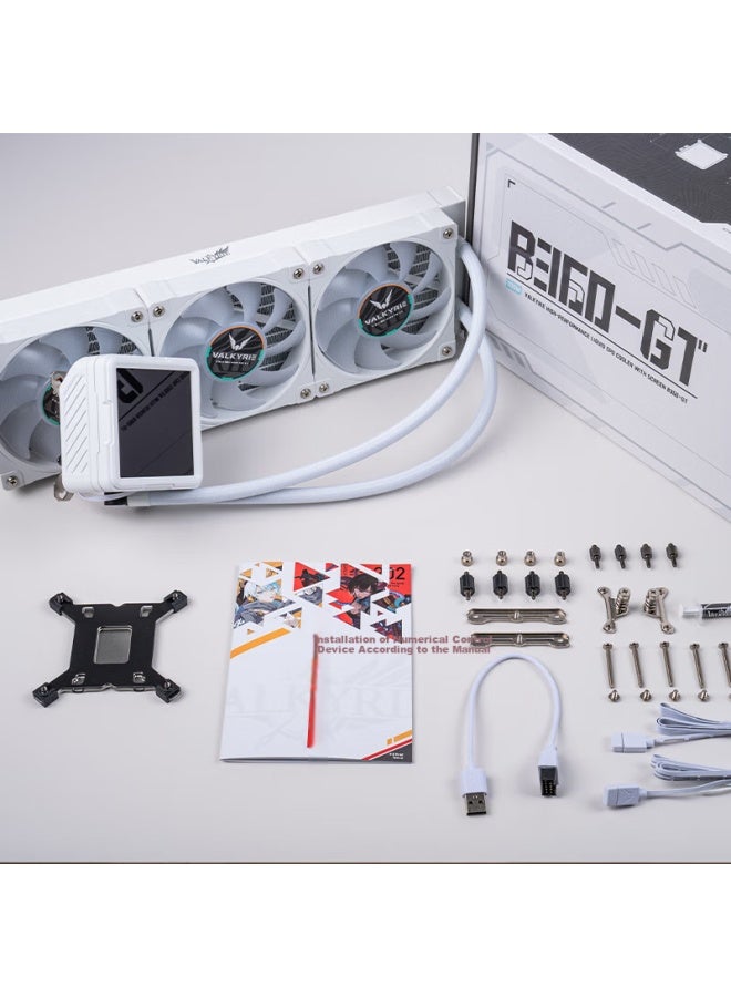 Valkyrie B360-gt-w Vk All-in-one Cpu Liquid Cooler 3.95-inch Ips Lcd Display Multi-platform Support Argb Lighting Effects One-line Ventilation Fan - Image 4