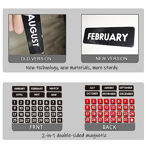 Magrooyar Large Double-Sided Magnetic Numbers and Months for Large Dry Erase Calendar Whiteboard, Calendar Magnets for Magnetic Whiteboard and Refrigerator Calendar(1"x1") - Image 5