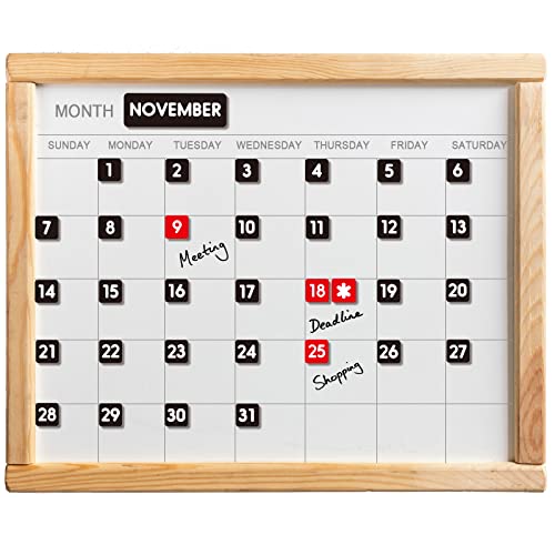 Magrooyar Large Double-Sided Magnetic Numbers and Months for Large Dry Erase Calendar Whiteboard, Calendar Magnets for Magnetic Whiteboard and Refrigerator Calendar(1"x1") - Image 2