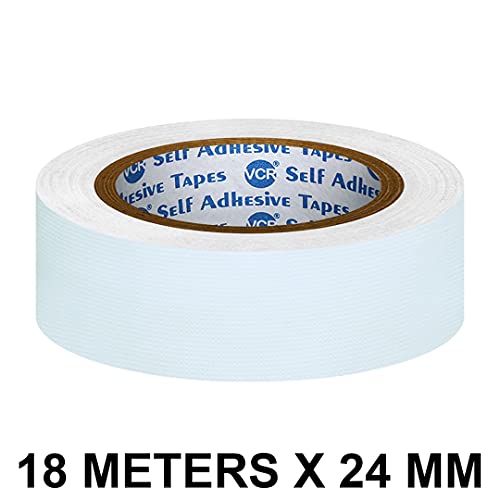 VCR White Duct Tape - 18 Meters in Length 24mm / 1" Width - 1 Roll Per Pack - Strong Book Binding Tape - Waterproof Heavy Duty Duct Tape - Image 2