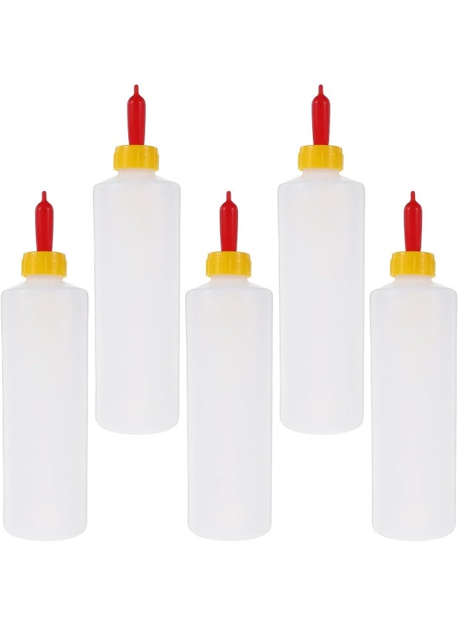 DOITOOL 5Pcs 400ml Lamb & Kid Feeding Bottle with Red Screw-on Teat - Image 1
