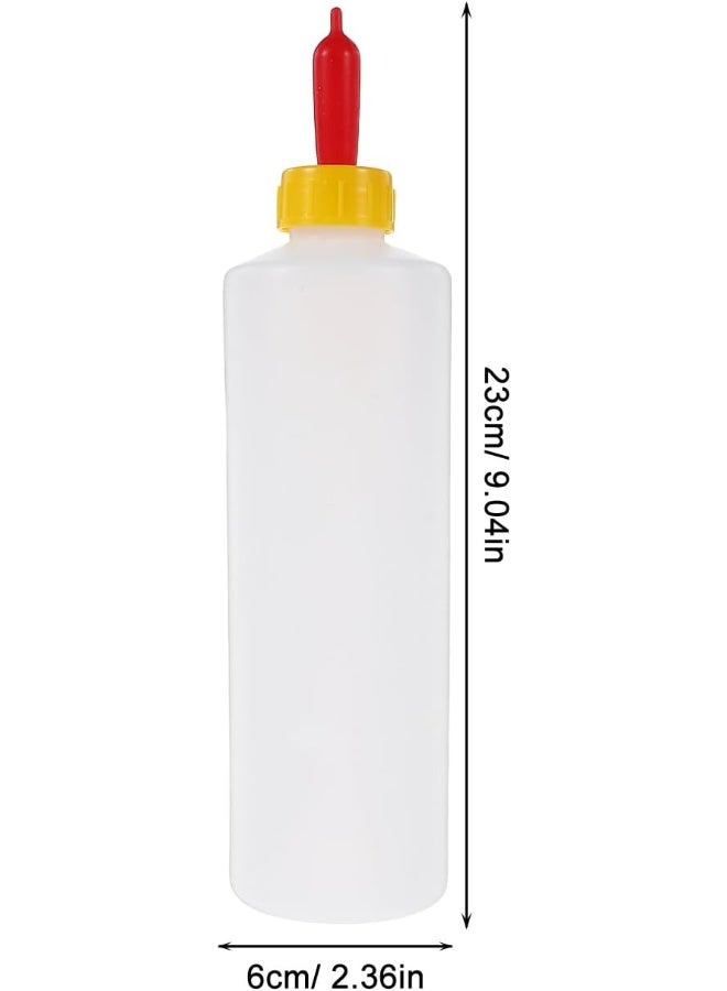 DOITOOL 5Pcs 400ml Lamb & Kid Feeding Bottle with Red Screw-on Teat - Image 3