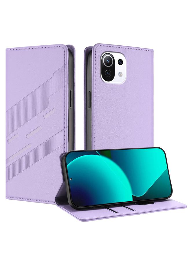 erorex Case For Xiaomi Mi 11 Lite / 5G NE Embossed Multi-functional Wallet Retro Leather Phone Case - Image 1