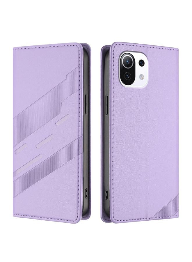 erorex Case For Xiaomi Mi 11 Lite / 5G NE Embossed Multi-functional Wallet Retro Leather Phone Case - Image 2