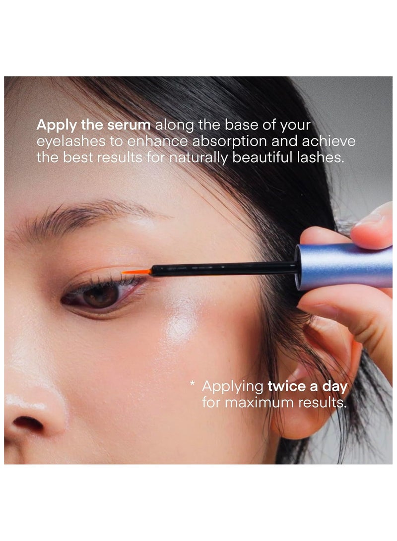 Natural Eyelash Growth Serum and Brow Enhancer to Grow Thicker, Longer Lashes for Long, Luscious Lashes and Eyebrows 3ml