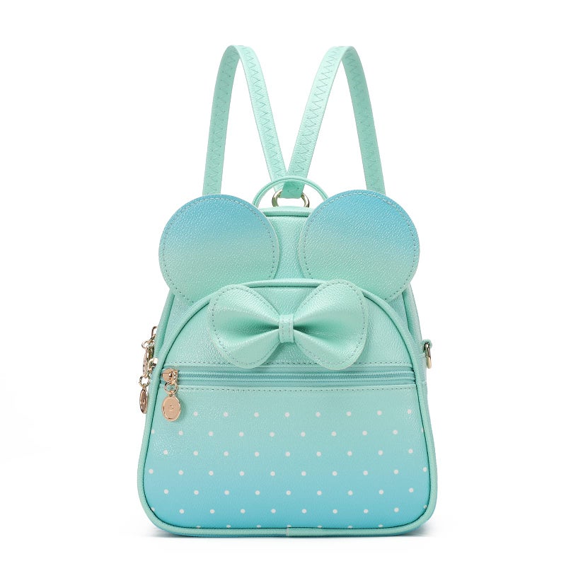 KL928 Girls Mini Backpack Bowknot Polka Dot Cute Small Daypacks Convertible Shoulder Bag Purse for Women - Image 1