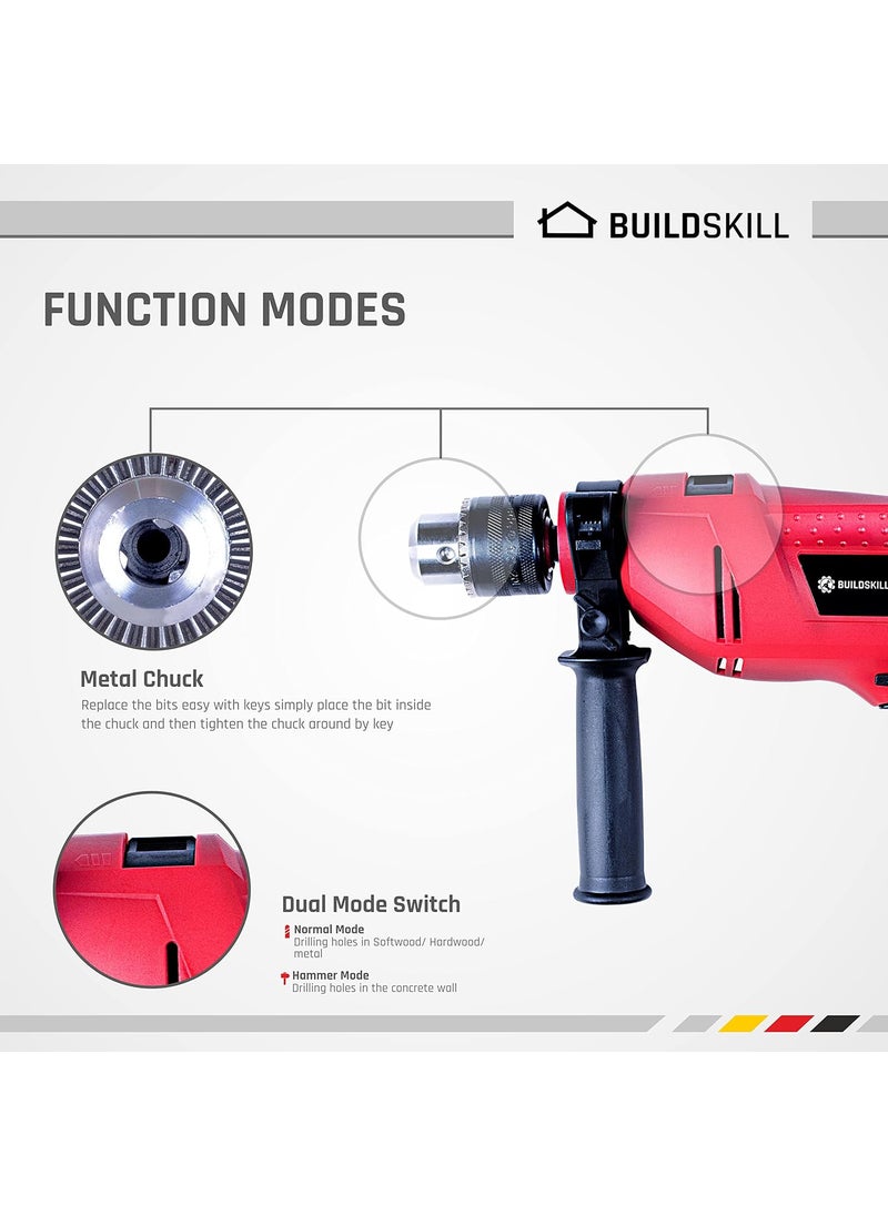 BUILDSKILL Buildskill BGSB13RE Pro 13mm impact Drill Kit with Accessories Power Hand Tool Kit Pack of 70  - Image 5