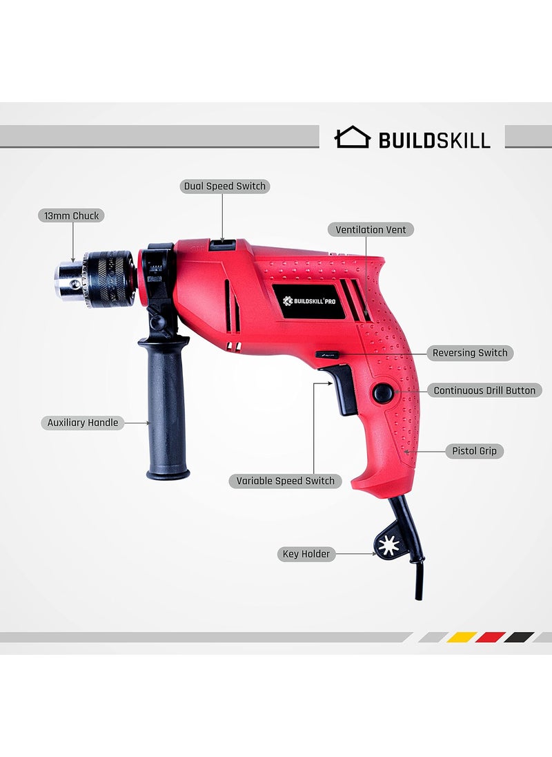 BUILDSKILL Buildskill BGSB13RE Pro 13mm impact Drill Kit with Accessories Power Hand Tool Kit Pack of 70  - Image 2
