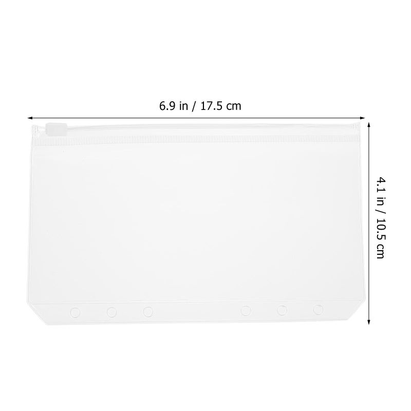 A6 PVC Zipper Binder Pouches 12 Pack 6 Rings Loose Leaf Document Organizer - Image 3