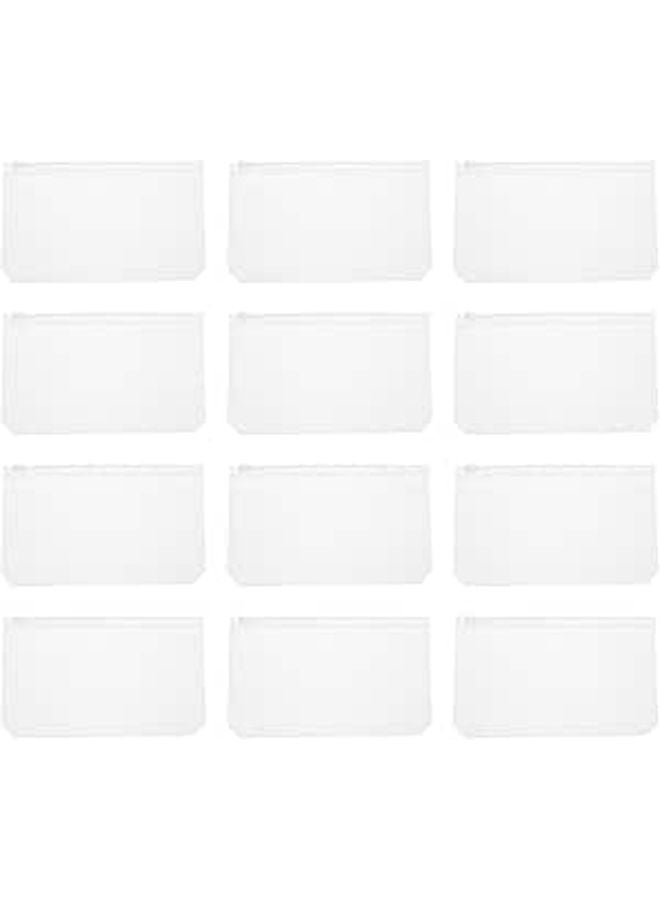 A6 PVC Zipper Binder Pouches 12 Pack 6 Rings Loose Leaf Document Organizer - Image 1