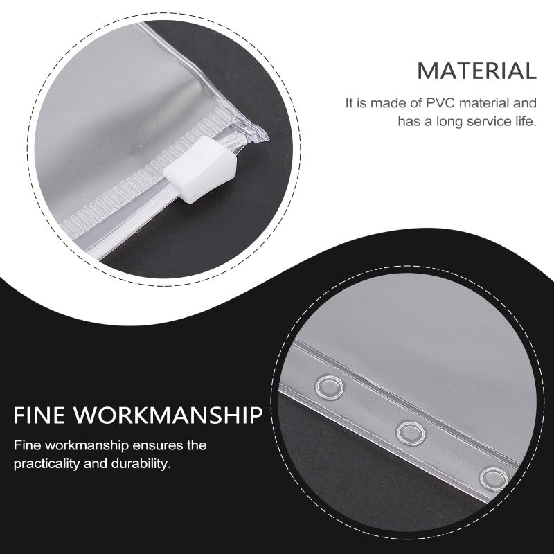 A6 PVC Zipper Binder Pouches 12 Pack 6 Rings Loose Leaf Document Organizer - Image 4