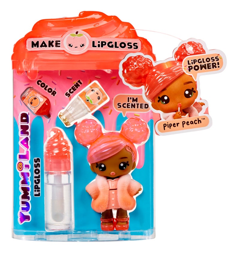 Yummiland Lipgloss Doll- Piper Peach, Ages 4+ - Image 1